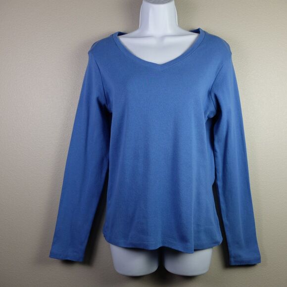 Lena Jeans Blue Base Layer Long Sleeve Top Size Medium - Picture 2 of 8